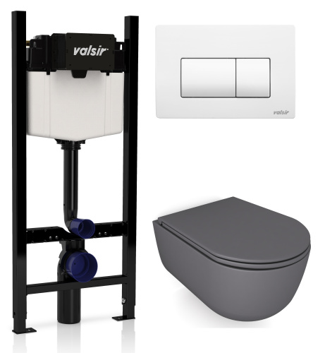 Комплект унитаза с инсталляцией VALSIR KIT VSWM 7334GM Slim